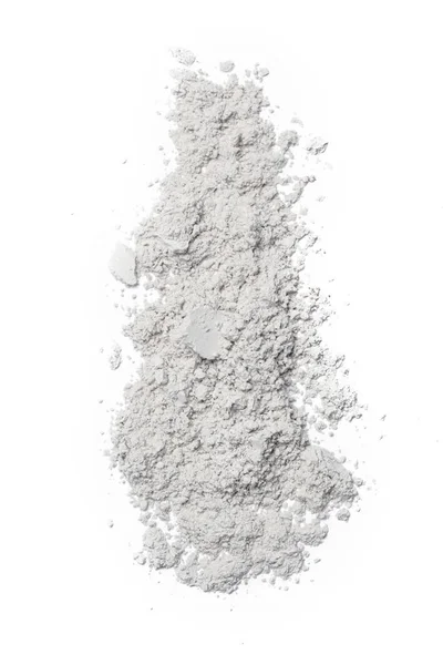Biały Proszek Kosmetyczny Izolowany Białym Tle — Zdjęcie stockowe