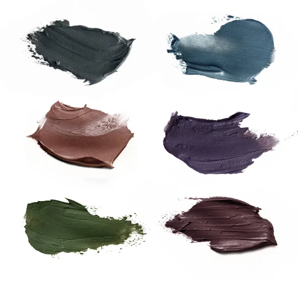 Clay Facial Mask Samples White Background — Stock Photo, Image