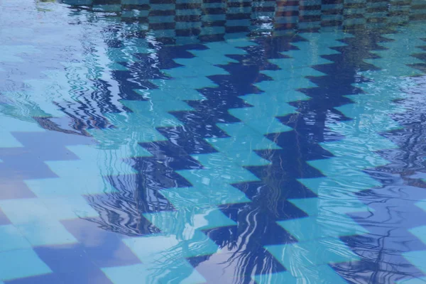 Blue Tiles Swimming Pool Background — Stock Photo, Image