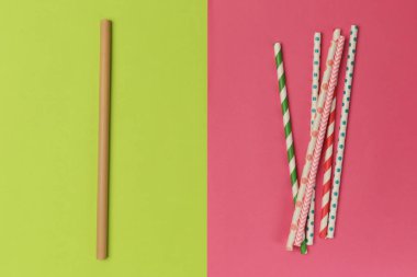 Tek kullanımlık plastik pipetler için alternatif olarak yeniden kullanılabilir bambu pipetler