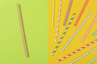 Tek kullanımlık plastik pipetler için alternatif olarak yeniden kullanılabilir bambu pipetler