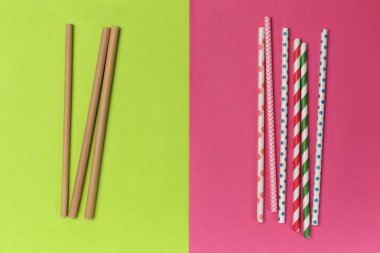 Tek kullanımlık plastik pipetler için alternatif olarak yeniden kullanılabilir bambu pipetler