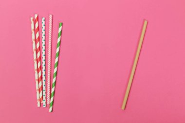 Tek kullanımlık plastik pipetler için alternatif olarak yeniden kullanılabilir bambu pipetler