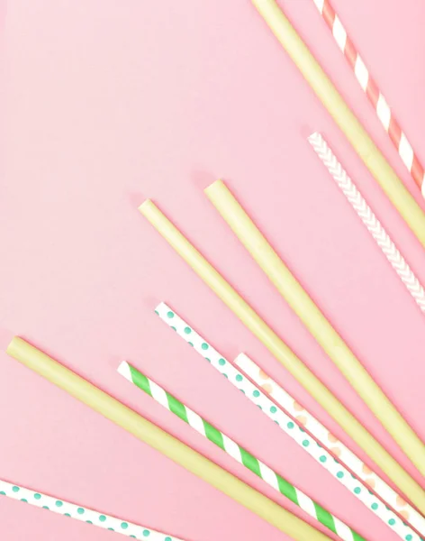 Reusable Bamboo Straws Alternative Single Use Plastic Straws — Stock Photo, Image