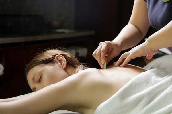 Gua Sha Treatment Traditional Healing Technique — Stok fotoğraf