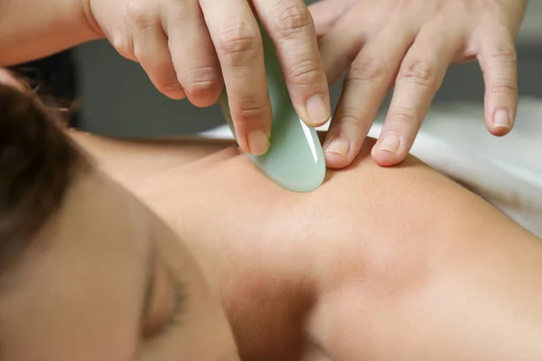 Gua Sha Treatment Traditional Healing Technique — Stock Fotó