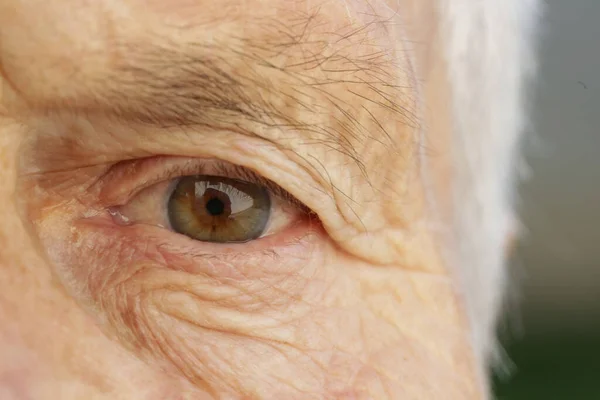 Close Image Eyes Elderly Woman — Stock Photo, Image