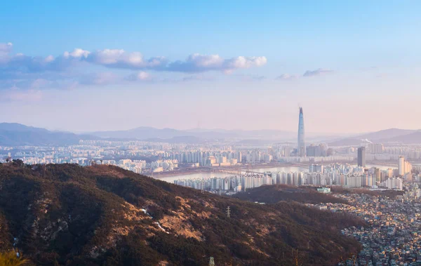 Місто Seoul Горизонт Хмарочос Південна Корея — стокове фото