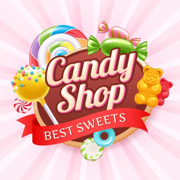 Candies and sweets colorful background. Royalty Free Stock Illustrations