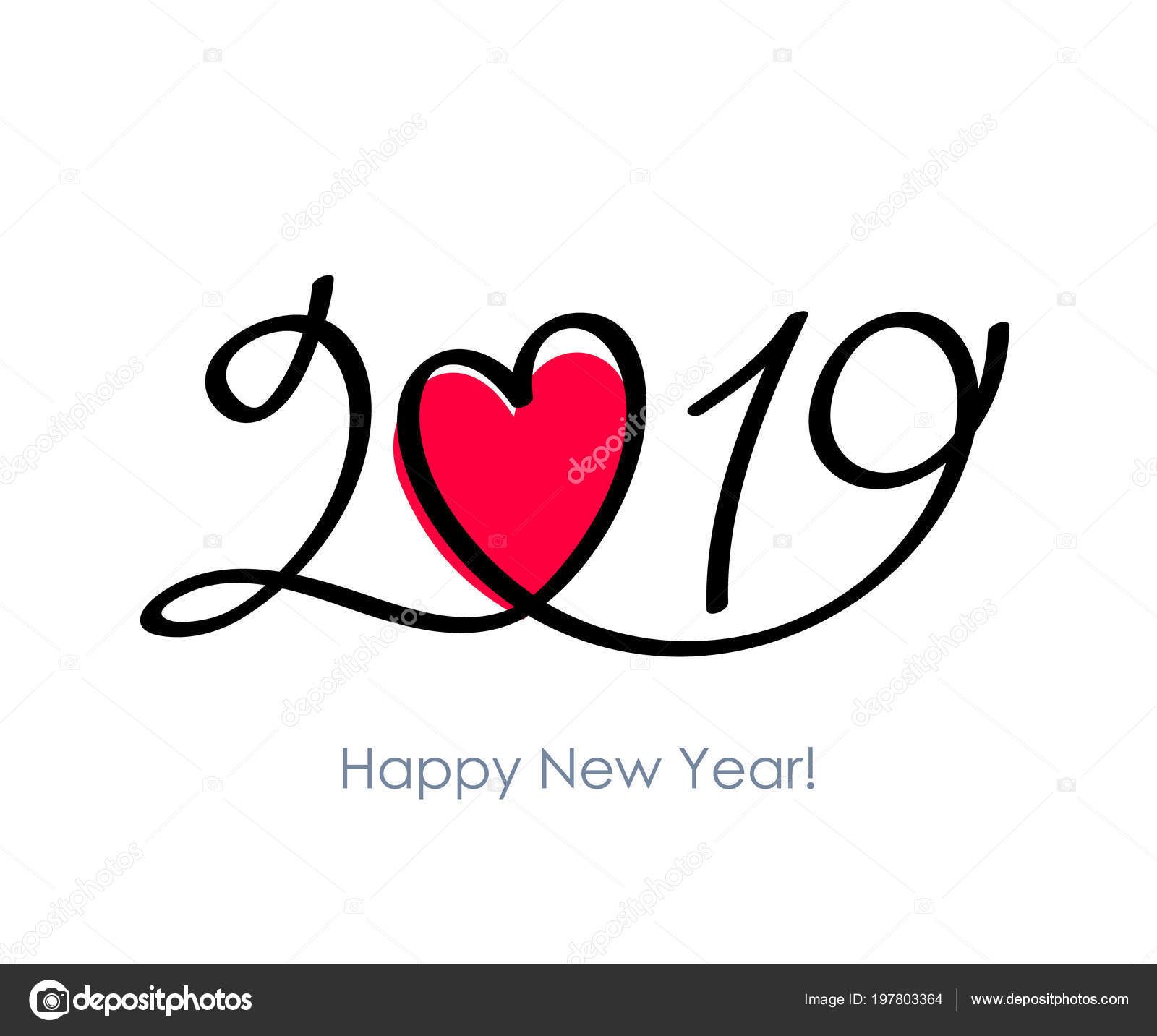 19 Happy New Year Background Seasonal Greeting Card Template Vector Image By C Rea Molko Vector Stock