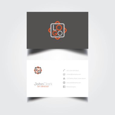 Vektör Modern Yaratıcı ve Temiz İş Kartı Şablonu