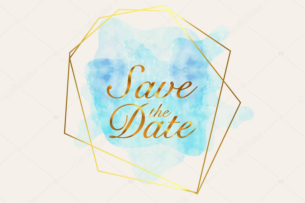 Save the date invitation card. Modern design template with elements. Modern trend colors. Vector elements. Eps 10