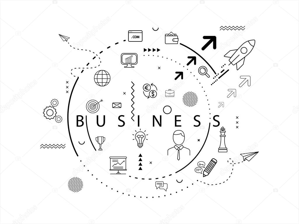 Business Icon Concept.vector illustration. EPS 10