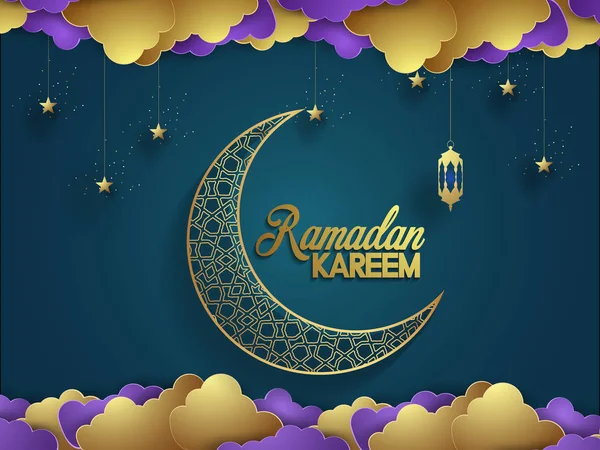 Hermosos Patrones Islámicos Diseño Eid Mubrak Ramadan Kareem Festival Saludo — Archivo Imágenes Vectoriales