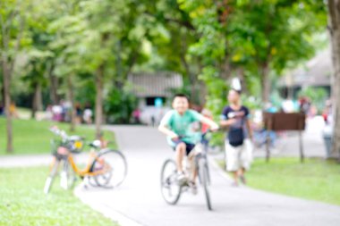 Bulanık arka plan, Park açık natur de Blur insanlar faaliyetleri