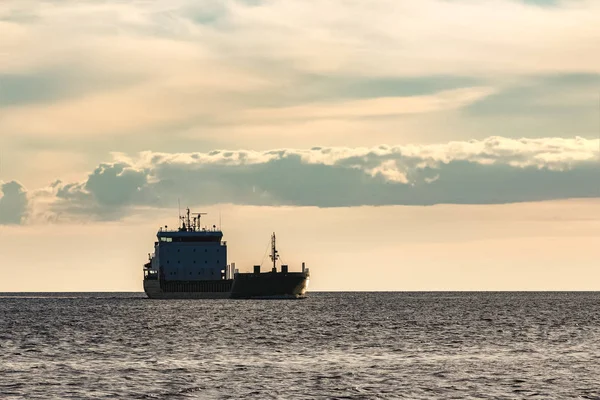 Siyah Bulker Gemi Lojistik Mal Nakliyatı — Stok fotoğraf