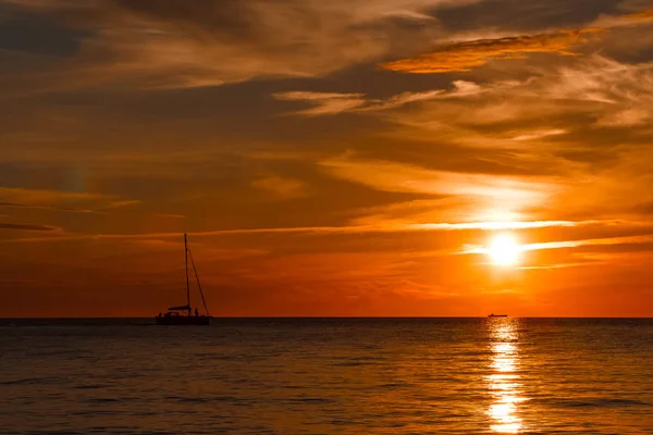 Warme Romantische Zonsondergang Baltische Zee Rustige Landschap — Stockfoto