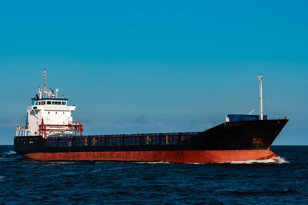 Bulker Czarny Statek Transport Logistyka Towar — Zdjęcie stockowe