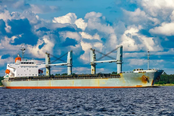 Сірий Вантажний Корабель Логістика Товарні Перевезення — стокове фото