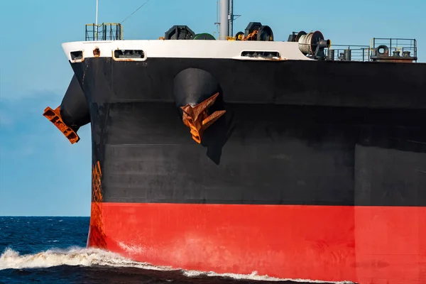 Nave Bulker Negra Logística Transporte Mercancías — Foto de Stock