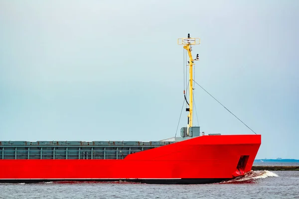 Orange Cargo Ship Logistics Merchandise Transportations — Stock Photo, Image