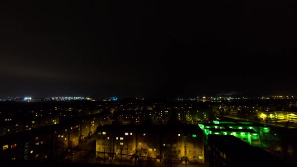 Вечір Міський Пейзаж Timelapse Ризький Район Латвії Російський Старих Будівель — стокове відео