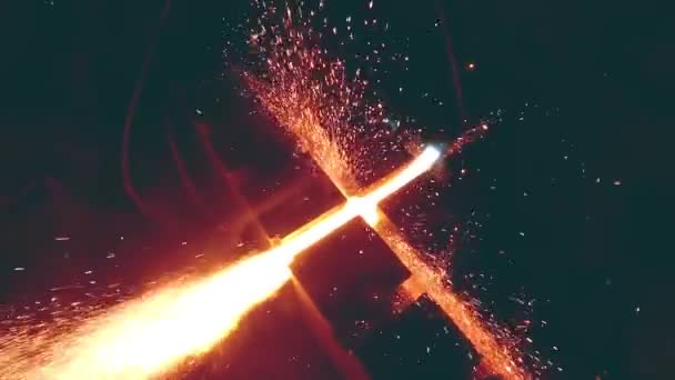 Extrém Metal Fűtés Égő Gáz Hegesztő Készlet Egy Szuper Lassú — Stock videók