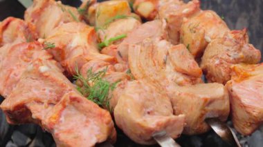 Izgarada Izgara Kebap Pişirme Lezzetli