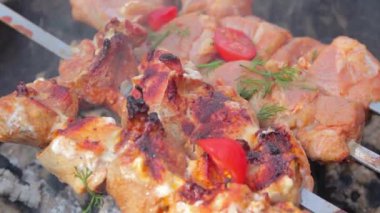 Izgarada ızgara Kebap Pişirme