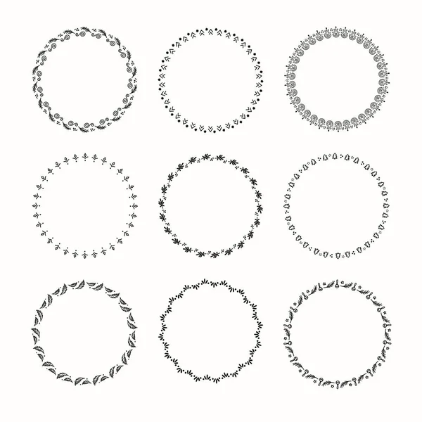 Tatil vektör grafik daire kare topluluğu. Çelenkler Noel için Tasarla