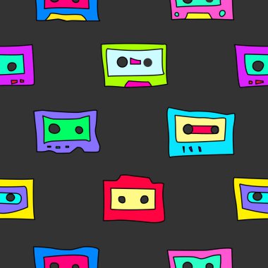 Kaset üzerinden 1980'lerde, 1990'larda ile Seamless modeli. Dekorasyon farklı türleri için uygun.