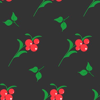 Parlak çilek ile Seamless modeli. Çiçek arka plan. Vektör çizim