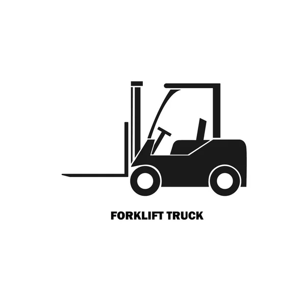 Heftruck Vrachtwagen Pictogram Vervoer Van Lading Vakken Het Magazijn Vectorillustratie — Stockvector