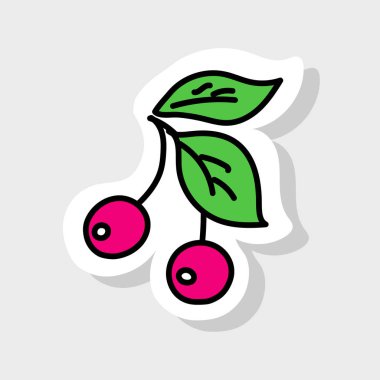 Rozet, etiket veya yama için izole görüntü. Vektör çizim