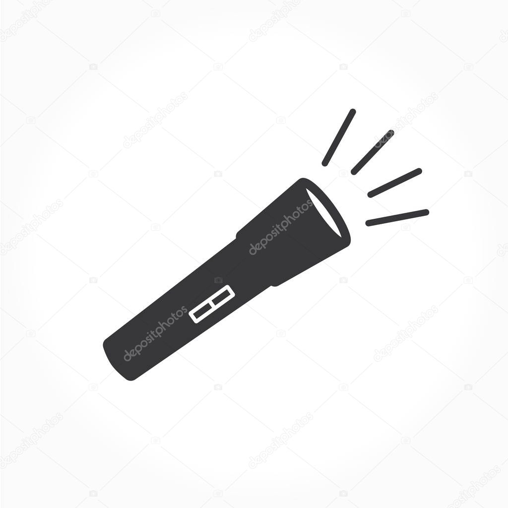 Vector icon flashlight. Flashlight logo.