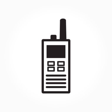 Vektör simge taşınabilir radyo. Walkie talkie logosu. 