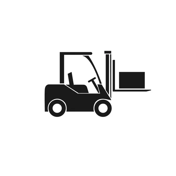 Heftruck Vrachtwagen Pictogram Vervoer Van Lading Vakken Het Magazijn Vectorillustratie — Stockvector