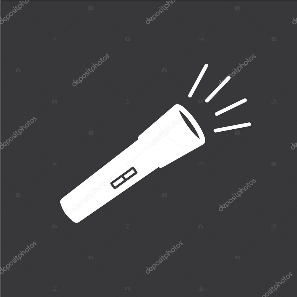 Vector icon flashlight. Flashlight logo.