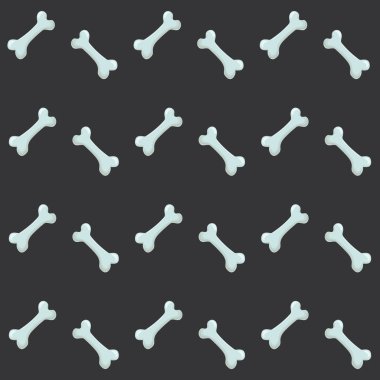 Seamless pattern with bones for pets. Or bones from the trash clipart