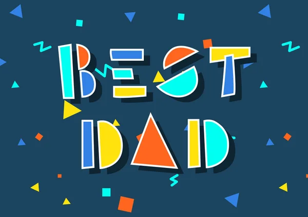 Εικονογράφηση Δημιουργική Γραμματοσειρά Για Την Ημέρα Του Πατέρα Καλύτερο Μπαμπά — Διανυσματικό Αρχείο