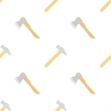 Balta ve çekiç ile Seamless modeli. Marangozluk ve onarım tasarımı için mükemmel.