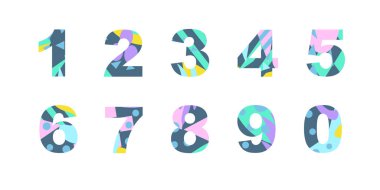 Parlak Soyut doku sayılarla topluluğu. Herhangi bir basılı ürünler, tekstil, bir tatil ve tasarım diğer türleri için davet için iyi.