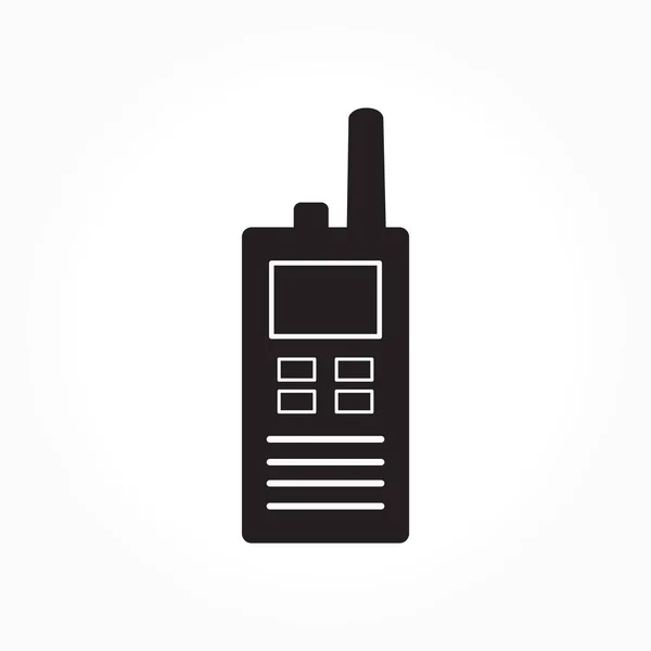 Ícone Vetor Rádio Portátil Logotipo Walkie Talkie — Vetor de Stock