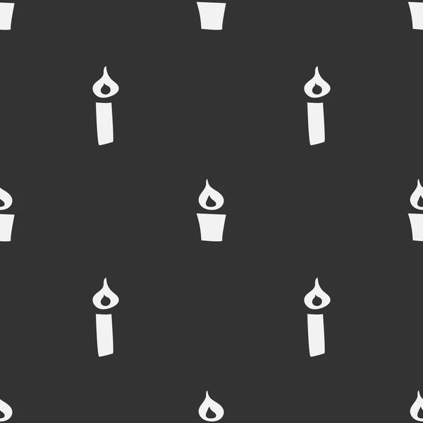 Patrón Simple Sin Costura Con Velas — Vector de stock