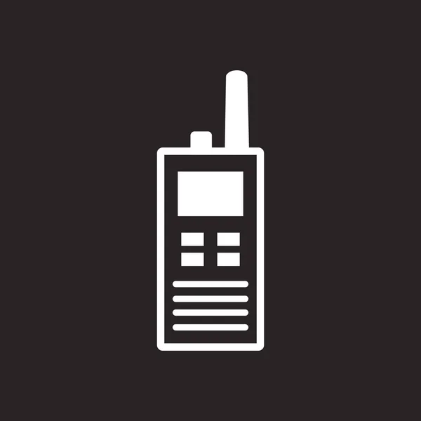 Ícone Vetor Rádio Portátil Logotipo Walkie Talkie — Vetor de Stock