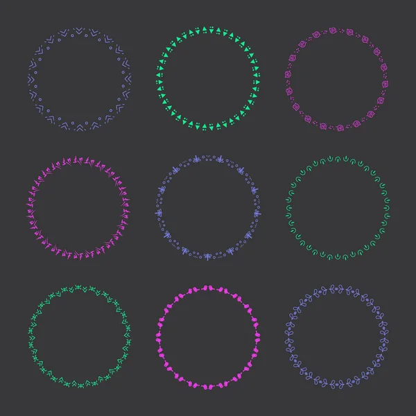 Tasarım Için Vektör Grafik Daire Kare Kümesi — Stok Vektör