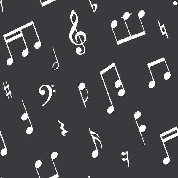Patrón Sin Costuras Con Signos Musicales Como Notas Claves Agudas — Archivo Imágenes Vectoriales