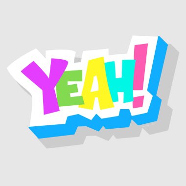 Rozet, etiket veya yama için izole görüntü. Vektör çizim