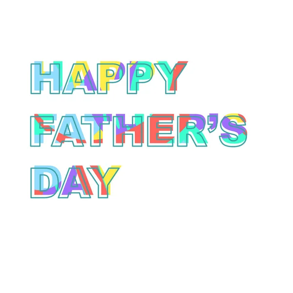 Ευχετήρια Κάρτα Happy Πατέρων Ημέρα Γραμματοσειρά Είναι Γεμάτο Φωτεινά Σημεία — Διανυσματικό Αρχείο