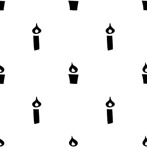 Simple Seamless Pattern Candles — Stock Vector